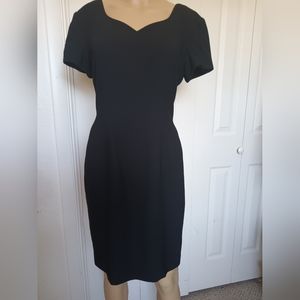Preview Collection Black Lined.Dress,Sz 6/Sweetheart Neckline.